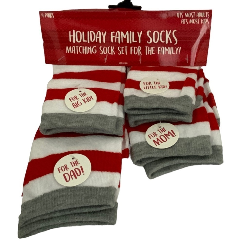 Holiday Family Christmas Socks Entire Family Socks 4 Pack - Picture 8 of 16